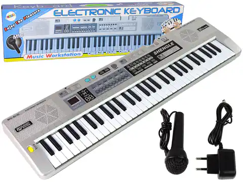 ⁨Keyboard MQ-6110 Mikrofon Organki 61 Klawiszy⁩ w sklepie Wasserman.eu
