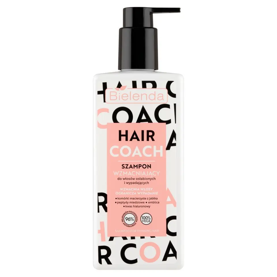 ⁨BIELENDA Hair Coach Szampon wzmacniający do włosów osłabionych i wypadających 300ml⁩ w sklepie Wasserman.eu