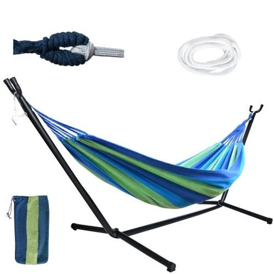 ⁨Hamak ogrodowy 200x150cm ze stelażem⁩ w sklepie Wasserman.eu