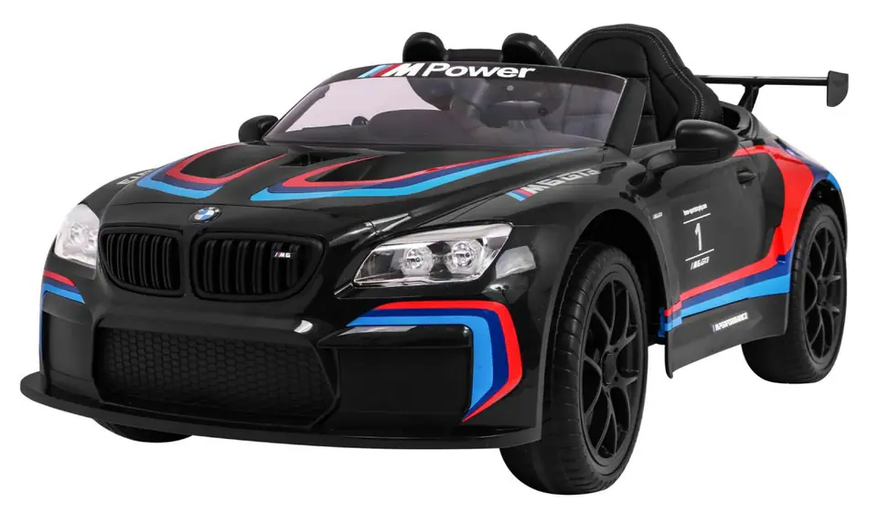 ⁨BMW M6 GT3 Auto na akumulator dla dzieci Czarny + Nawiew powietrza + Dźwięki MP3 Światła + Pilot⁩ w sklepie Wasserman.eu