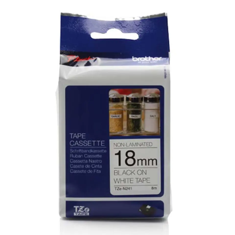 Tape BROTHER Unlaminated Black TZe-N241 at Wasserman.eu