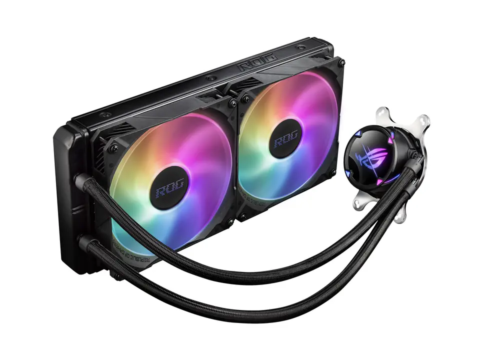 ⁨ASUS ROG STRIX LC II 280 ARGB Processor All-in-one liquid cooler 14 cm Black 1 pc(s)⁩ at Wasserman.eu