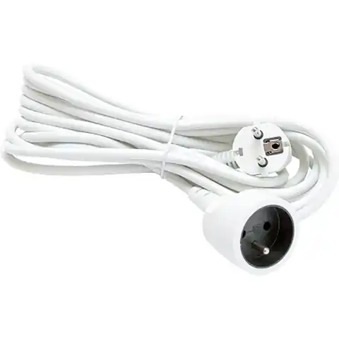 ⁨Kabel przedłużacz 230V PLATINET 3m biały (44780)⁩ w sklepie Wasserman.eu