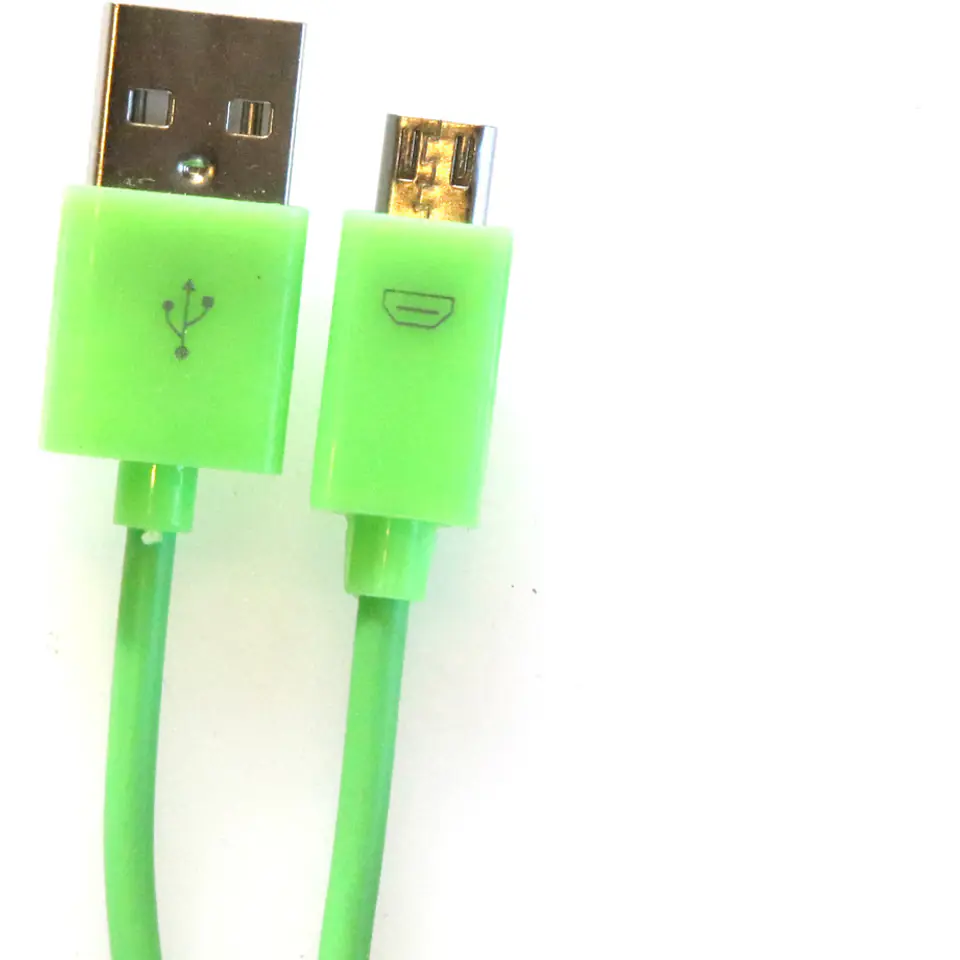 ⁨Kabel USB-A -> microUSB 1m 2A zielony OMEGA BAJA (44341)⁩ w sklepie Wasserman.eu