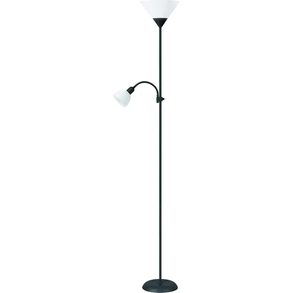 ⁨Lampa podłogowa PLATINET E27 + E14 czarna (45178)⁩ w sklepie Wasserman.eu