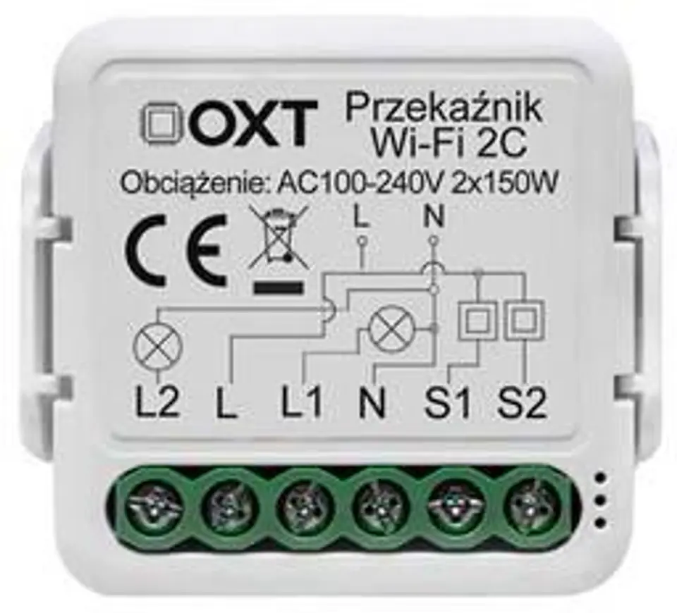 ⁨Moduł OXT mini przekaźnik 2 obwody WiFi TUYA⁩ w sklepie Wasserman.eu