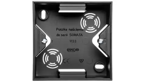 ⁨SONATA Surface-mounted box single black metallic PNP-1R/33⁩ at Wasserman.eu