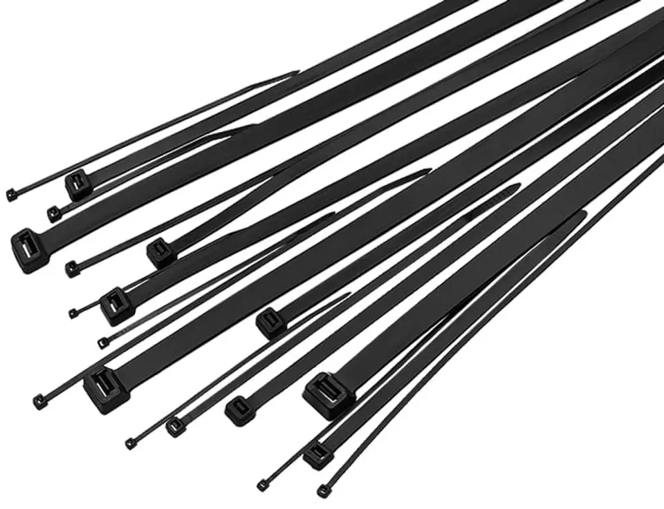 ⁨Cable tie, triticle (2.5 mm, 100 mm, black, 100 pcs)⁩ at Wasserman.eu