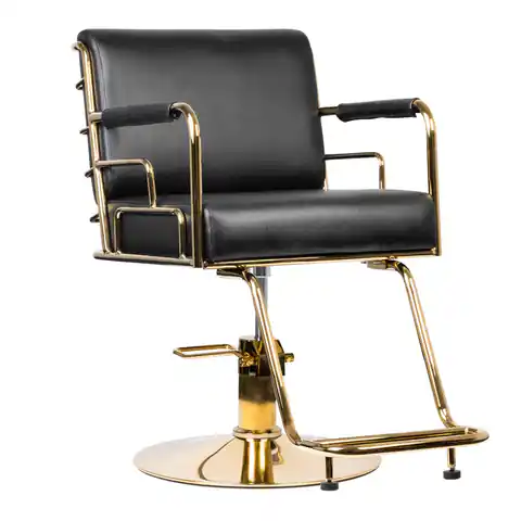 ⁨Gabbiano fotel fryzjerski Prato złoto - czarny⁩ w sklepie Wasserman.eu