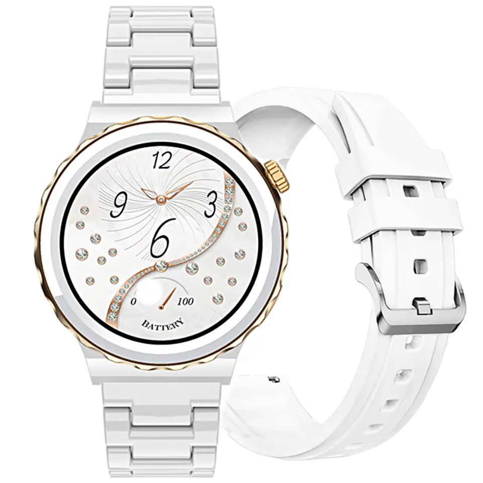 SMARTWATCH DAMSKI Rubicon RNCE92 - WYKONYWANIE POŁĄCZEŃ, CERAMIKA (sr038d) w sklepie Wasserman.eu