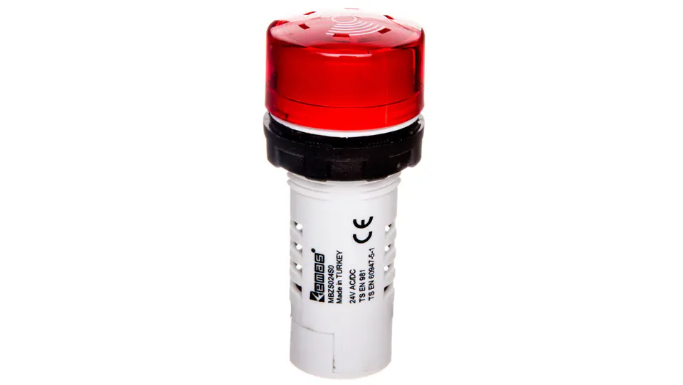 Buzzer, monoblok, 24V AC/DC, 90db, podświetlany, czerwony T0-MBZS024S w sklepie Wasserman.eu