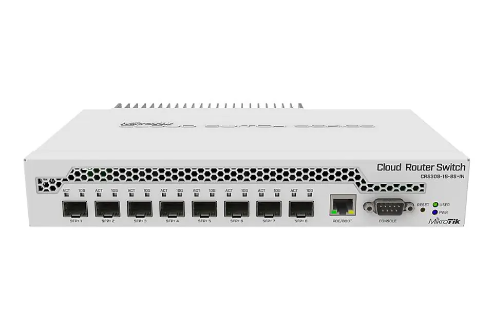 ⁨MIKROTIK CRS309-1G-8S+IN CLOUD ROUTER SWITCH 8XSFP+, 1XGE, DESKTOP SWITCH⁩ w sklepie Wasserman.eu