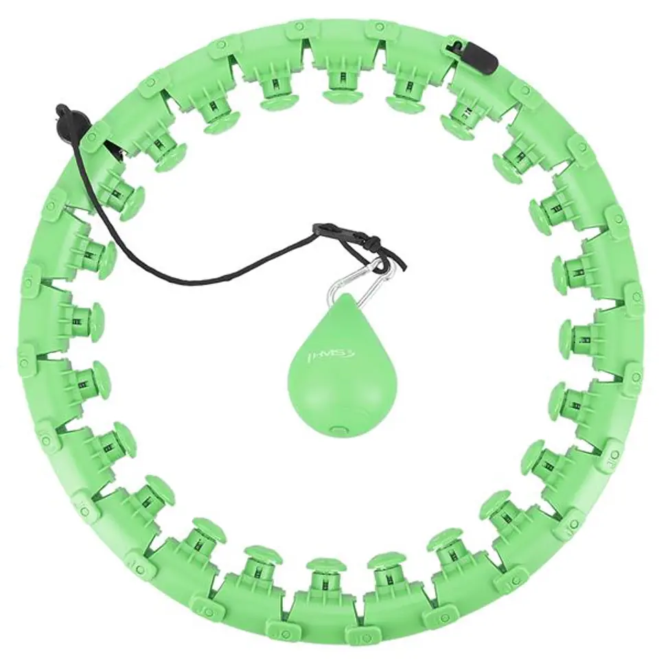 ⁨HHW12 PLUS SIZE HULA HOP GREEN Z WYPUSTKAMI I OBCIĄŻNIKIEM HMS⁩ w sklepie Wasserman.eu