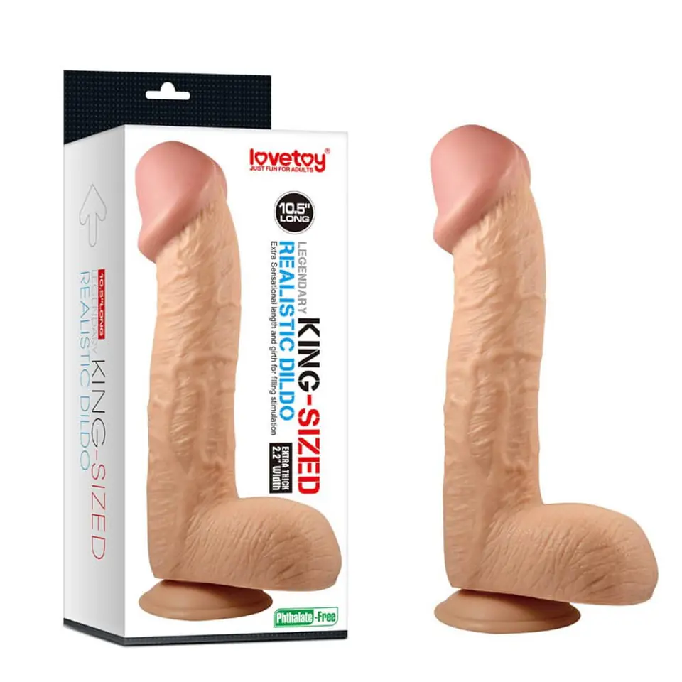 ⁨Dildo z przyssawką Legendary King-Sized 26,5 cm Lovetoy⁩ w sklepie Wasserman.eu