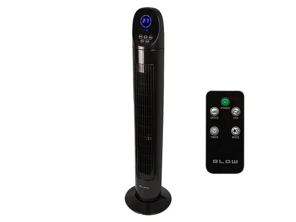 ⁨Column fan 90W LCD + remote control⁩ at Wasserman.eu