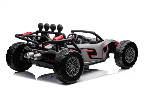 ⁨Auto Buggy Racing 5 na akumulator dla dzieci Szary + Silniki 2x200W + Pilot + Audio LED + Wolny Start⁩ w sklepie Wasserman.eu