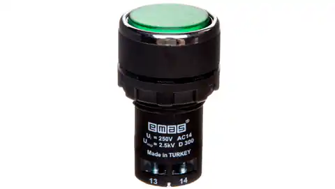 ⁨Control button monoblock, covered, unstable, 1NO, green T0-MB100DY⁩ at Wasserman.eu