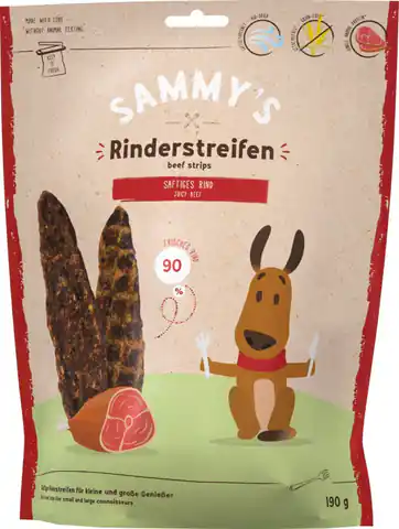 ⁨BOSCH Sammy's Beef Strips - Dog treat - 190g⁩ at Wasserman.eu