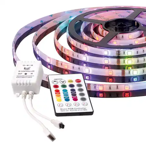 ⁨Taśma muzyczna LED Activejet AJE-LED Music Stripe (180 lm; RGB - Multikolor; 3m; 7 W; IP65)⁩ w sklepie Wasserman.eu