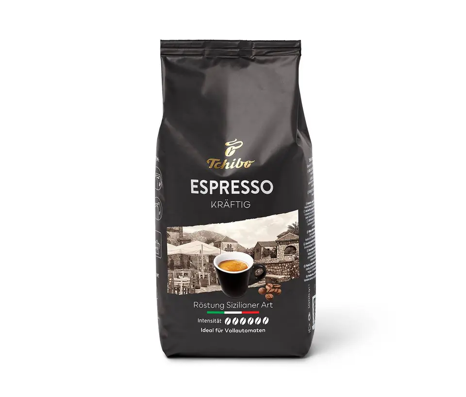 ⁨Tchibo Espresso Kraftig Rostung Sizilianer Kawa Ziarnista 1 kg⁩ w sklepie Wasserman.eu