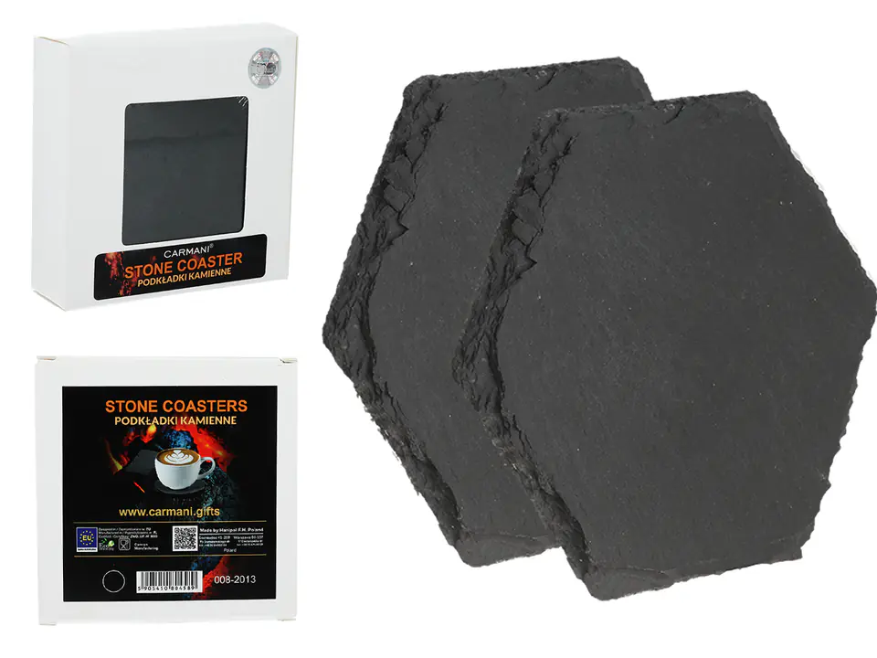 ⁨Kpl. 4 podkładek kamiennych - Sześciokątne, Maroko (CARMANI)⁩ w sklepie Wasserman.eu
