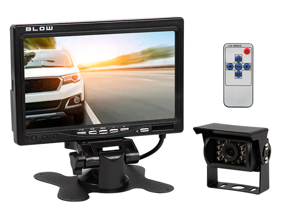 ⁨Kamera cofania Blow BVS-549 + Monitor 7"⁩ w sklepie Wasserman.eu