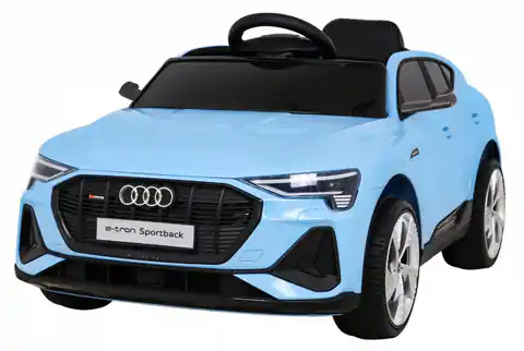 ⁨Audi E-Tron Sportback dla dzieci Niebieski + Pilot + Napęd 4x4 + Wolny Start + Radio MP3 + LED⁩ w sklepie Wasserman.eu