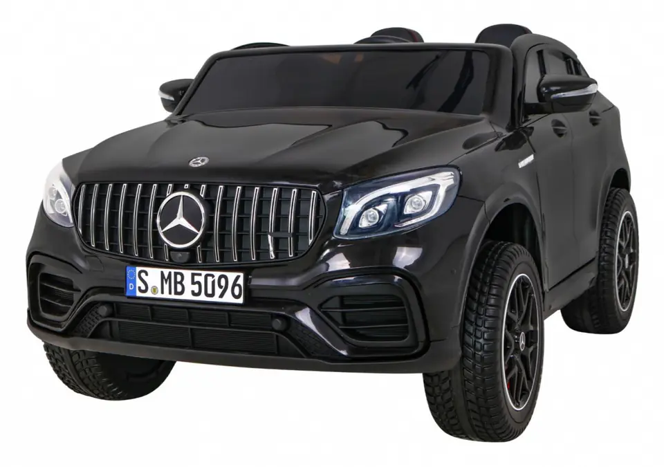 ⁨Auto Mercedes GLC 63S dla dzieci Czarny + Napęd 4x4 + MP4 + LED + Ekoskóra + Wolny Start + EVA⁩ w sklepie Wasserman.eu