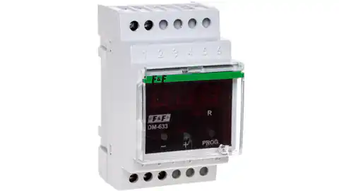⁨Ogranicznik poboru mocy jednofazowy do 10kW 1sek-3min z funkcją przekaźnika napięciowego OM-633⁩ w sklepie Wasserman.eu