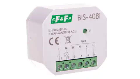 ⁨Przekaźnik bistabilny 1 Z 16A 230V AC Inrush BIS-408i⁩ w sklepie Wasserman.eu