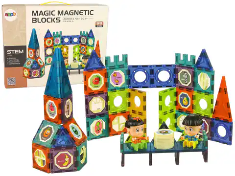 ⁨Klocki Magnetyczne Budowle 3D Zamek Diabelski Młyn 98 Elementów⁩ w sklepie Wasserman.eu