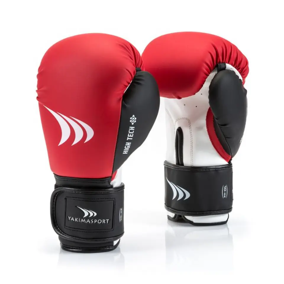 Rękawice bokserskie Yakimasport high tech viper (kolor Czerwony, rozmiar 10 oz) w sklepie Wasserman.eu