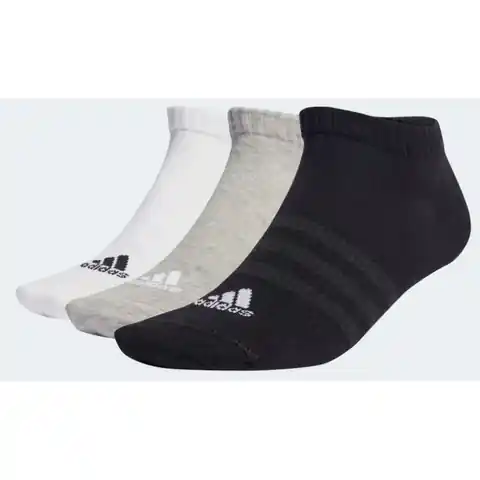 ⁨Skarpety adidas Thin and Light Sportswear Low-Cut (kolor Biały. Czarny. Szary/Srebrny)⁩ w sklepie Wasserman.eu