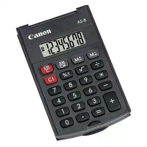 ⁨Canon Kalkulator AS-8, szara, kieszonkowy, 8 miejsc⁩ w sklepie Wasserman.eu