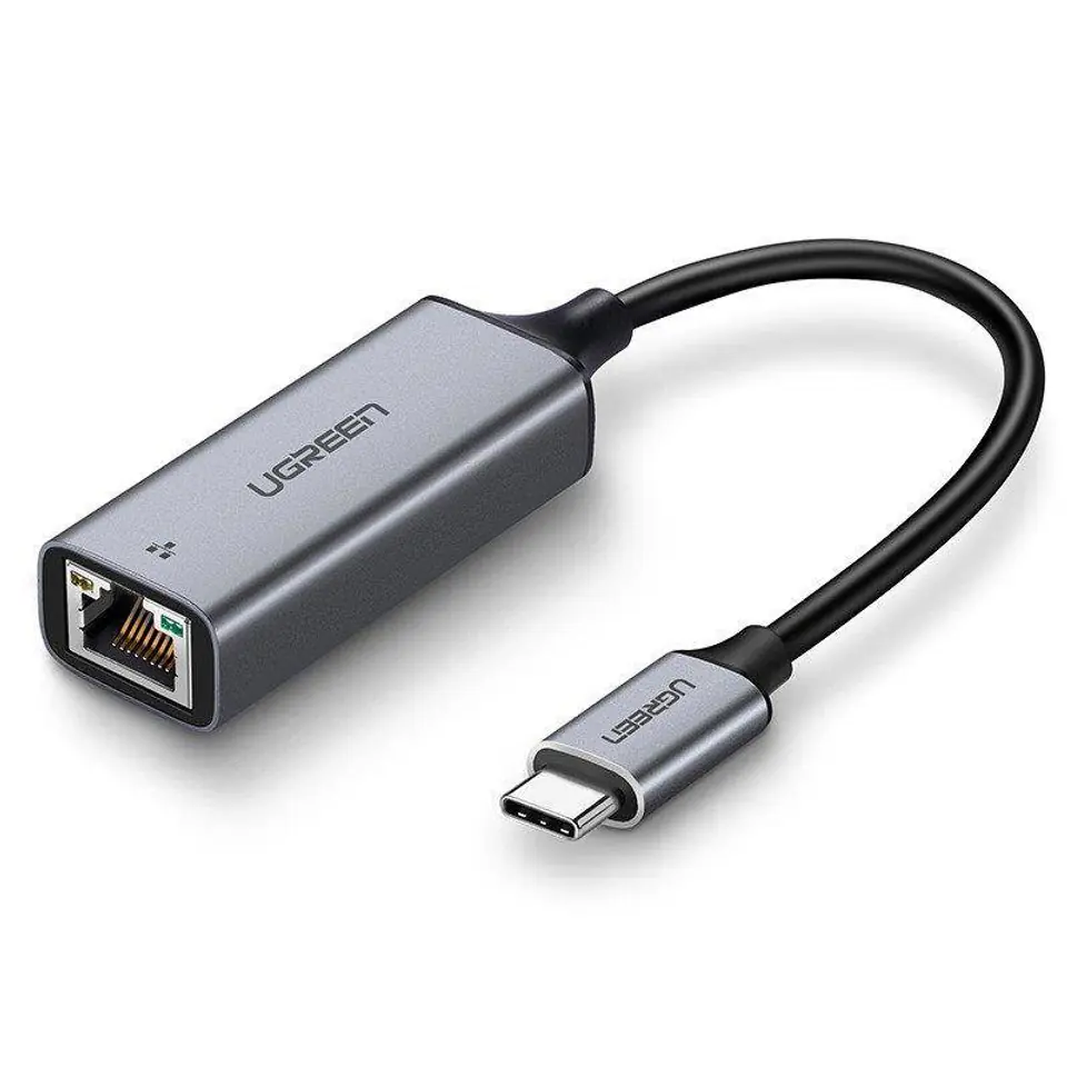 ⁨Adapter USB-C na RJ45 UGREEN aluminiowy, Gigabit Ethernet (szary)⁩ w sklepie Wasserman.eu