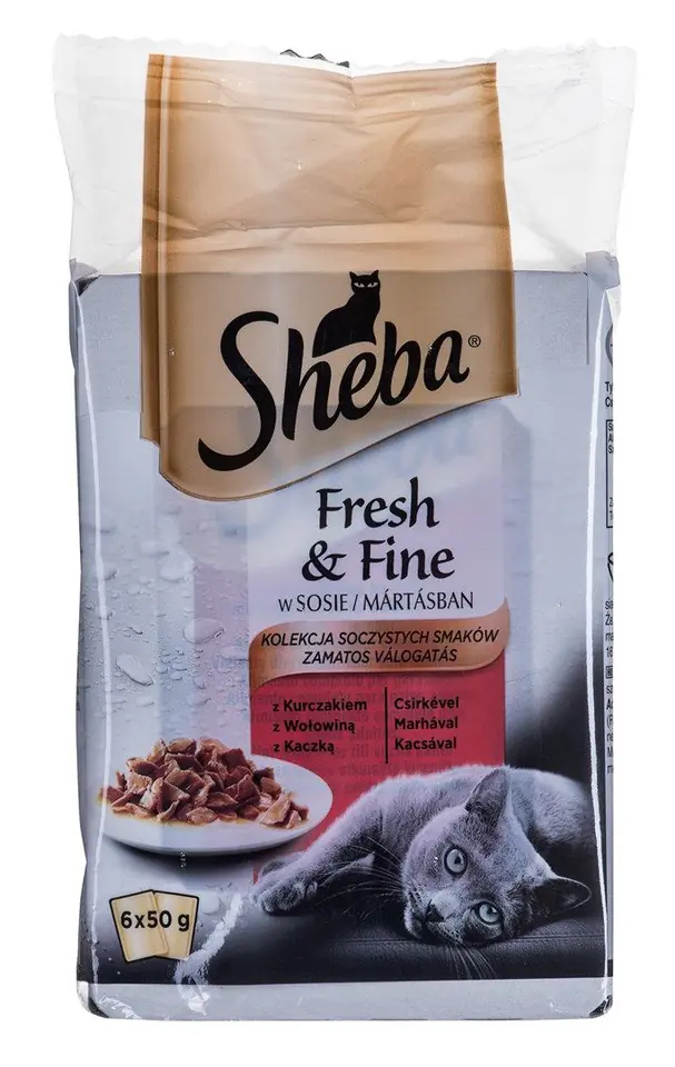 ⁨SHEBA Fresh & Fine mięsne dania w sosie - mokra karma dla kota - 6x50 g⁩ w sklepie Wasserman.eu