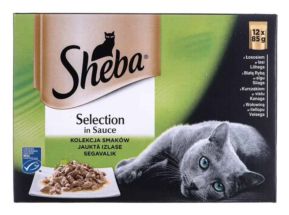 ⁨SHEBA Selection in Sauce Mix Smaków w sosie - mokra karma dla kota - 12x85 g⁩ w sklepie Wasserman.eu