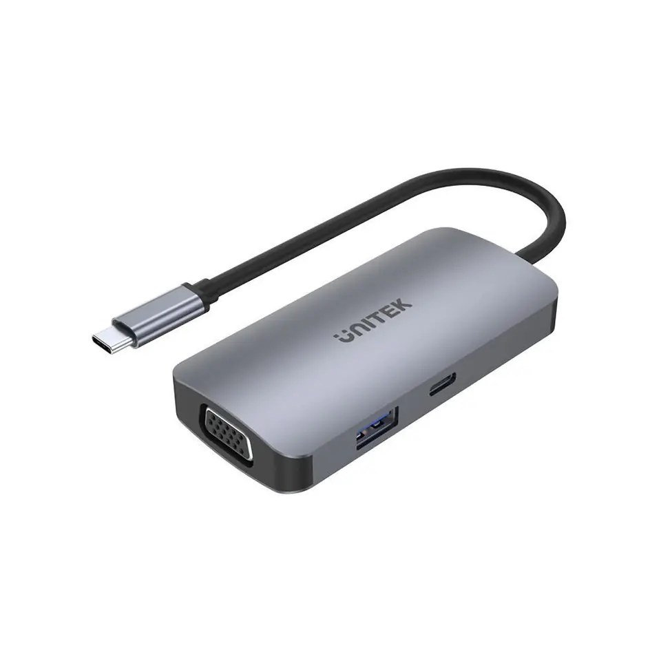 ⁨UNITEK HUB USB-C 1XUSB 3.1 GEN1 VGA 2XHDMI PD MST⁩ w sklepie Wasserman.eu