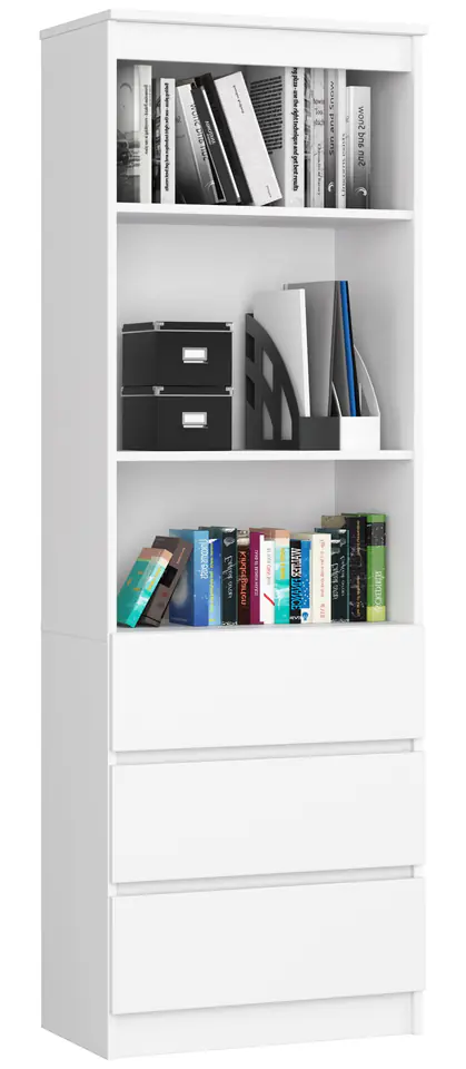 ⁨OFFICE RACK R 60 cm CLP 3 DRAWERS 2 SHELVES WHITE⁩ at Wasserman.eu