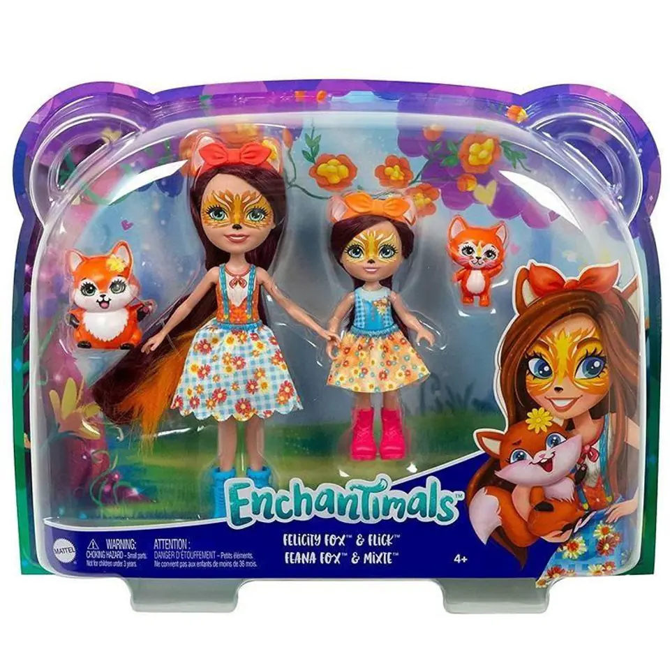 ⁨Dolls Enchantimals Felicity and Feana Fox dolls sisters⁩ at Wasserman.eu