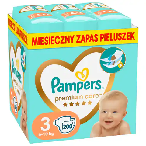 ⁨Pampers Pieluchy Premium Monthly Box S3 200⁩ w sklepie Wasserman.eu