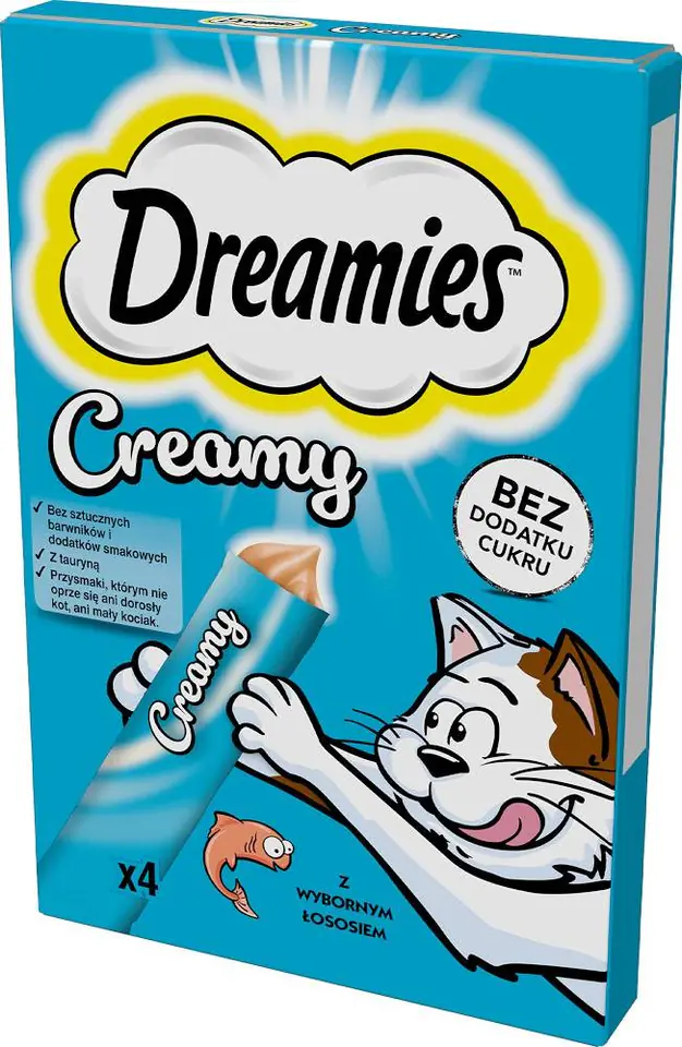 Dreamies Creamy Łosoś 4x10g w sklepie Wasserman.eu