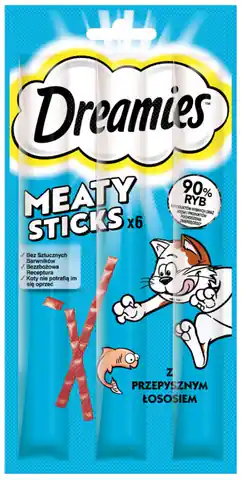 ⁨DREAMIES Meaty Sticks Salmon - Katze behandeln - 30 g⁩ im Wasserman.eu