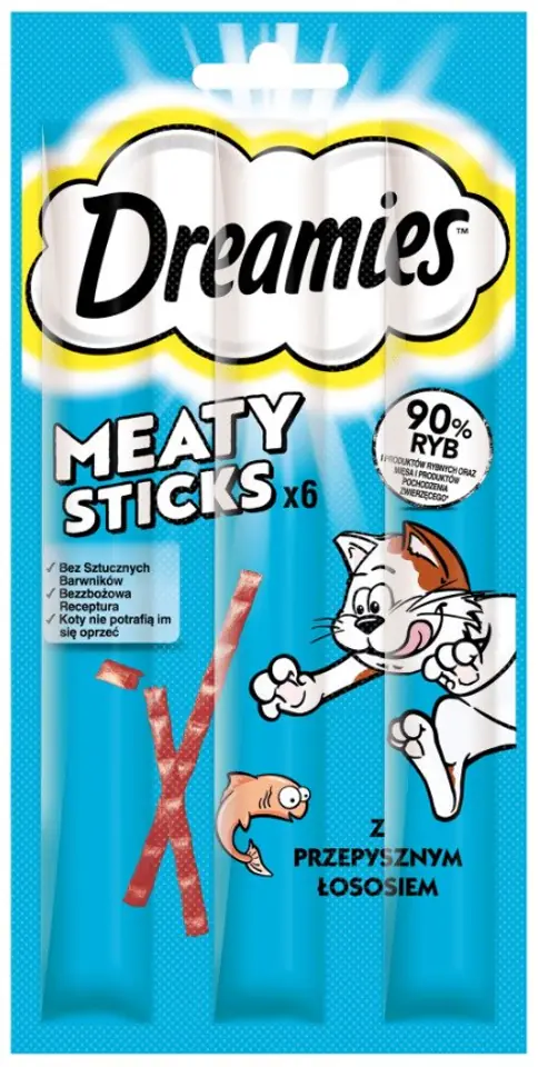 ⁨DREAMIES Meaty Sticks Salmon - cat treats - 30 g⁩ at Wasserman.eu