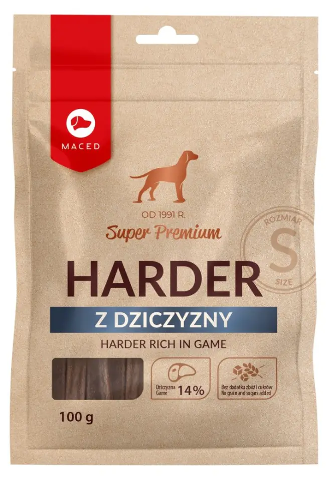 ⁨MACED Harder rich in game S - dog chew - 100g⁩ at Wasserman.eu
