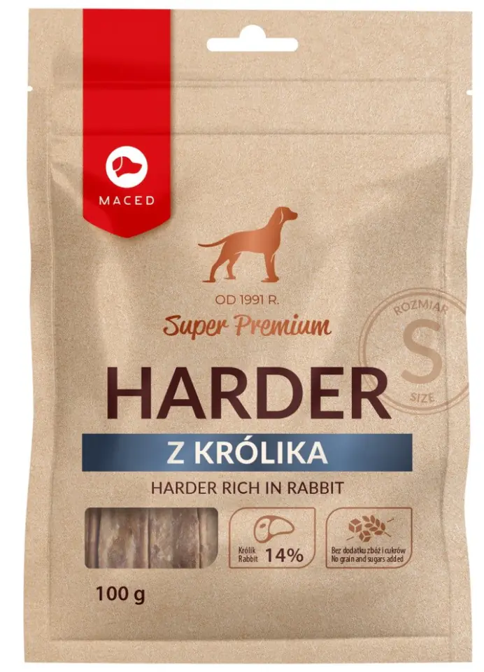⁨MACED Harder rich in rabbit S - dog chew - 100g⁩ at Wasserman.eu