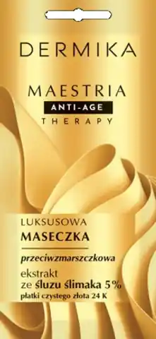 ⁨DERMIKA Maestria Anti-Age Therapy Luksusowa Maseczka przeciwzmarszczkowa - ekstrakt ze śluzu ślimaka 5%  7g⁩ w sklepie Wasserman.eu