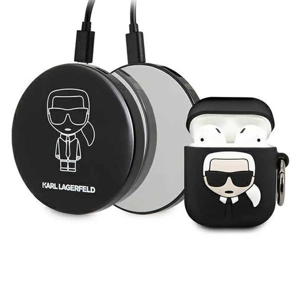 ⁨Karl Lagerfeld KLBPPBOA2K AirPods case + Powerbank Ikonik⁩ w sklepie Wasserman.eu