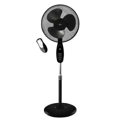 ⁨ELDOM TOLL fan, 40 W, standing, diameter 40 cm, remote control, black⁩ at Wasserman.eu