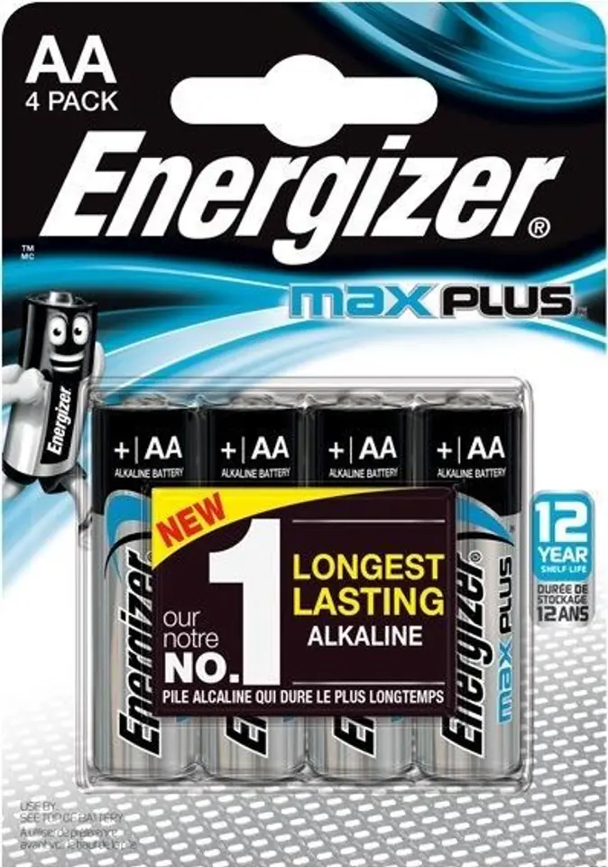 ⁨ENERGIZER BATTERY MAX PLUS AA LR6, 4 ECO⁩ at Wasserman.eu
